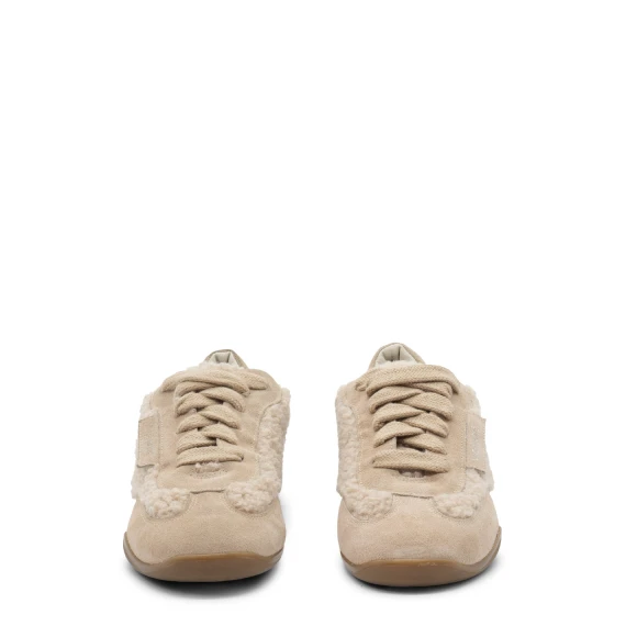 G32 Ondina-Laced faux fur shoe beige